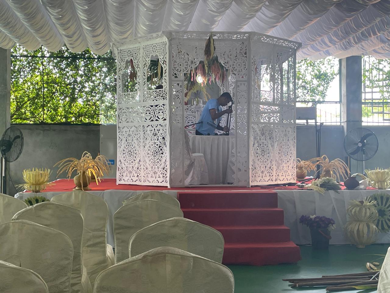 Traditional Pirith Mandapa Setup